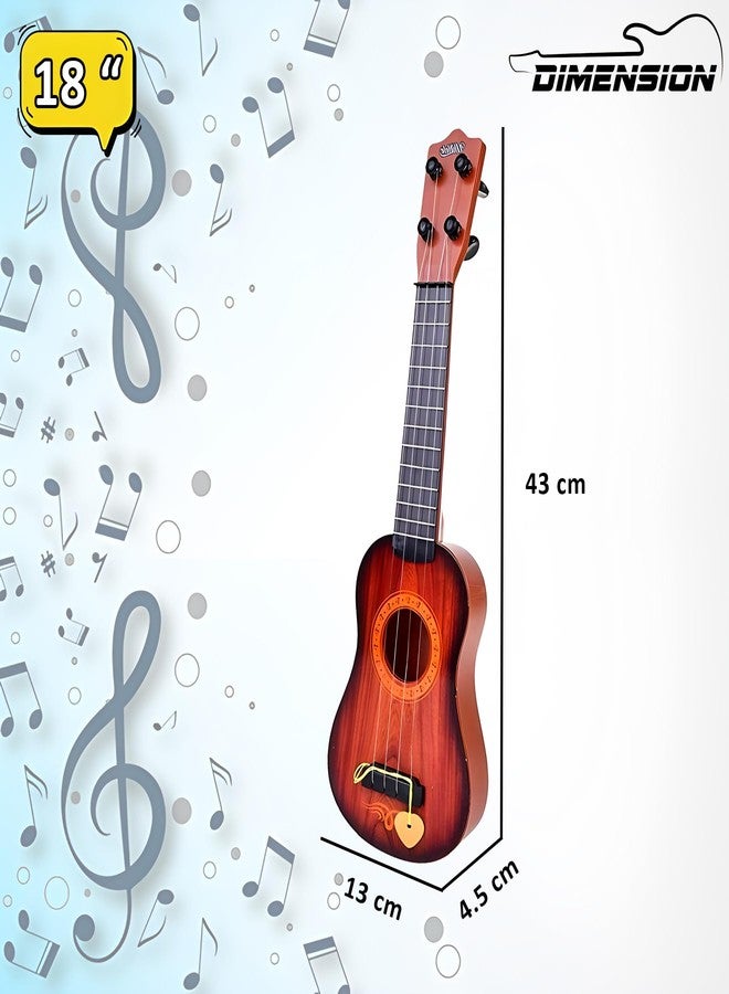 ويش كي جيتار ويشكي الموسيقي ذو 4 أوتار، مثالي للأطفال المبتدئين من عمر 3 إلى 6 سنوات، لعبة ممتعة وتعليمية لتنمية مهاراتهم الموسيقية المبكرة. - Image 2